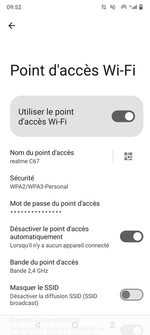 Votre téléphone est maintenant configuré pour être utilisé comme modem