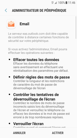 Sélectionnez ACTIVER