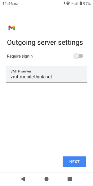 Turn off Require signin and select NEXT