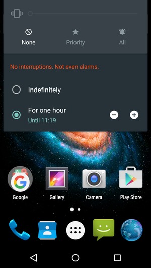 Select None for silent mode