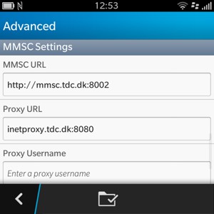 Scroll down and enter MMS information and select Save