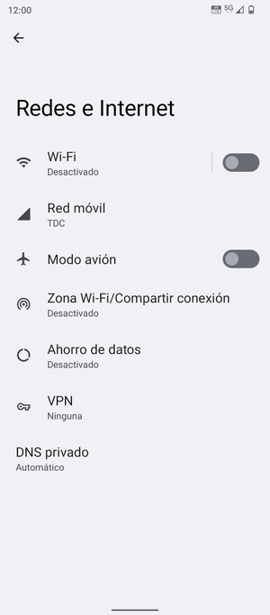 Seleccione Zona Wi-Fi/Compartir conexión