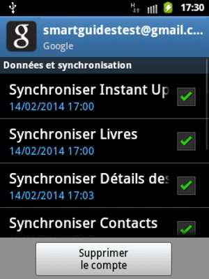 Cochez la case Synchroniser Contacts