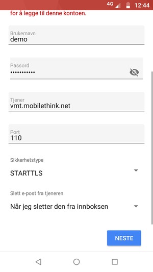 Velg Sikkerhetstype