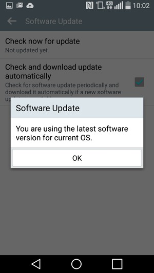 If your phone is up to date, select OK