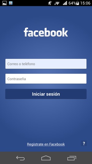 Inicie una sesión en Facebook