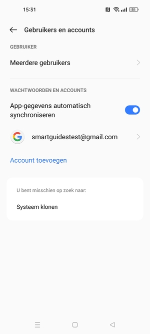 Selecteer uw Google-account