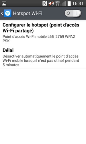 Activer le Hotspot Wi-Fi