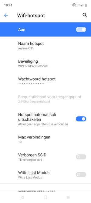 Uw telefoon is nu geïnstalleerd voor gebruik als modem