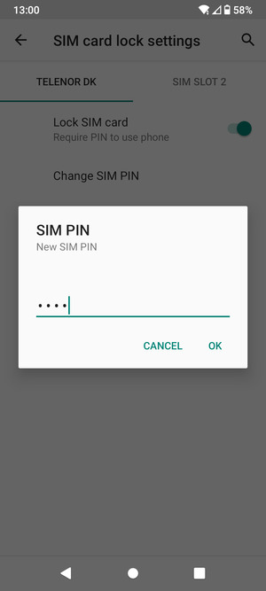 Enter New SIM PIN and select OK
