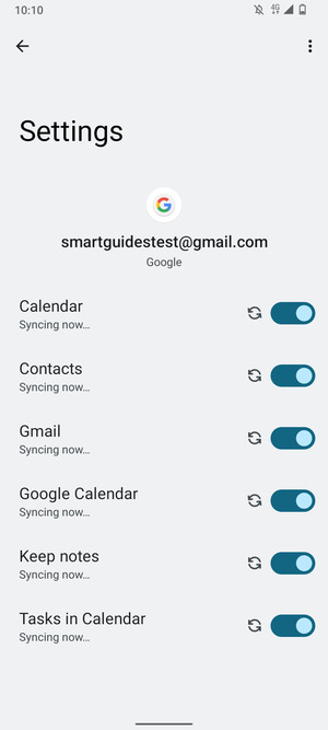 Your contacts from Google will now be synced to your phone