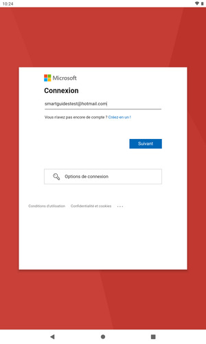 Saisissez votre adresse Hotmail et sélectionnez Suivant