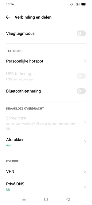 Selecteer Persoonlijke hotspot