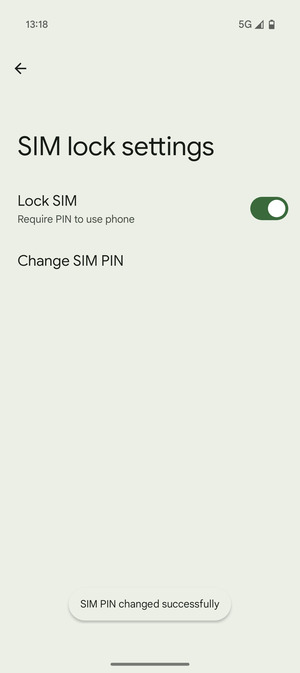 Your SIM PIN has been changed