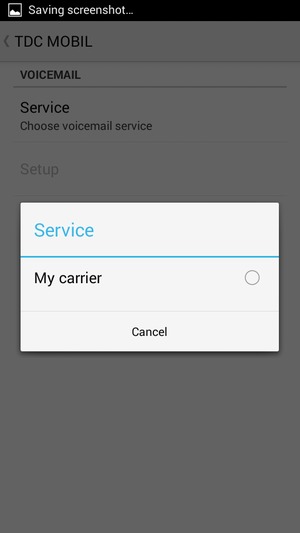 Check the My carrier checkbox