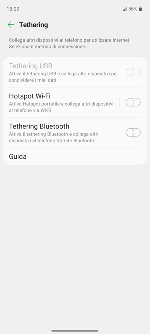 Seleziona Hotspot Wi-Fi