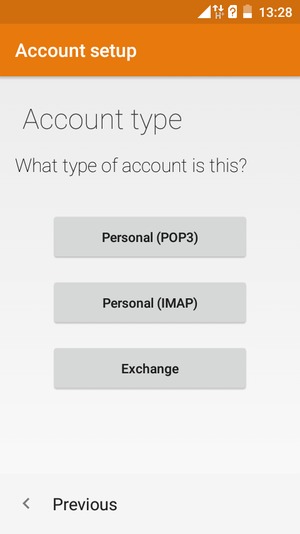 Select Personal (POP3) or Personal (IMAP)