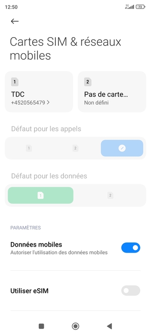 Pour changer de réseau en cas de problèmes de réseau, sélectionnez Digicel