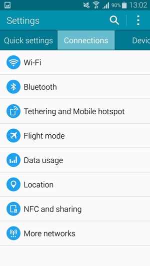 Select Connections and Wi-Fi