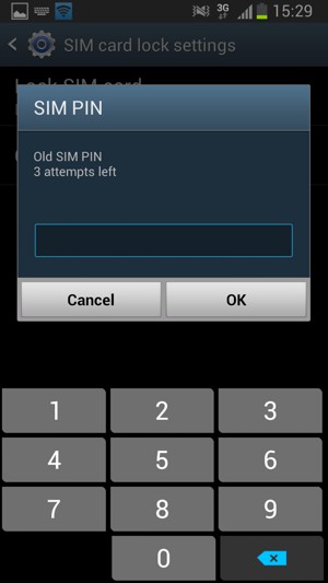 Enter your old SIM PIN and select OK