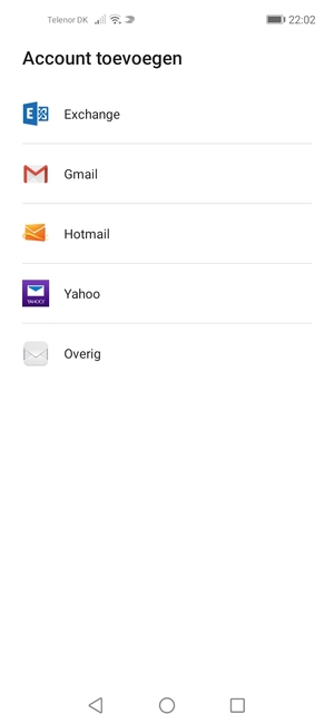 Selecteer Gmail