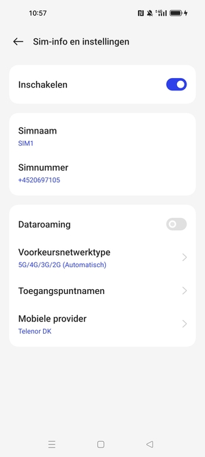 Om van netwerk te wisselen in geval van netwerkproblemen, selecteert u Mobiele provider