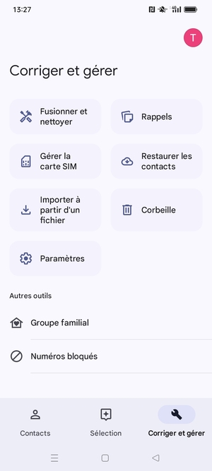 Sélectionnez Gérer la carte SIM