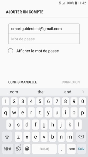 Saisissez votre adresse Gmail et sélectionnez Suiv.