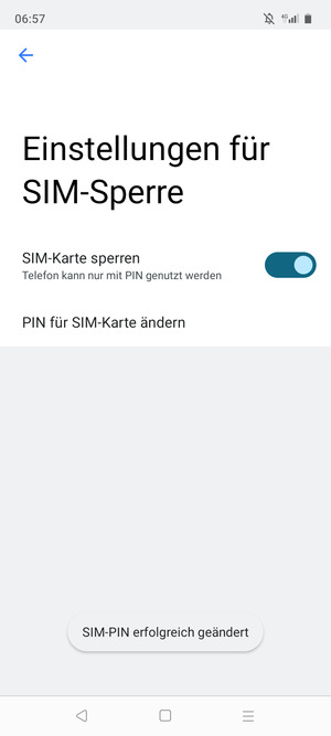 Ihre SIM-PIN wurde geändert