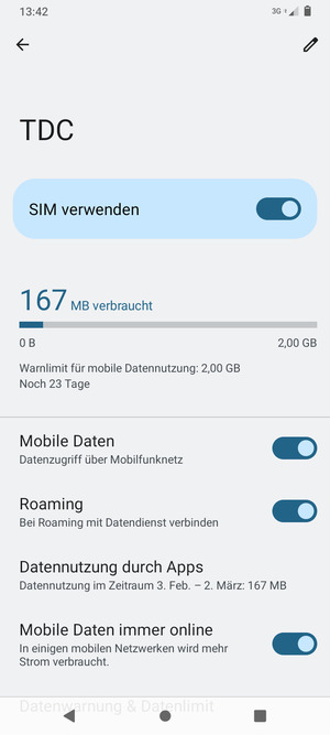 Schalten Sie Roaming an oder aus