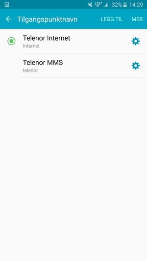 Telefonen din er konfigurert til MMS