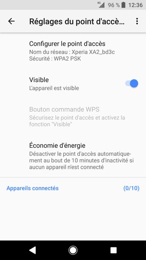 Sélectionnez Configurer le point d'accès