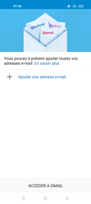 Sélectionnez Ajouter une adresse e-mail