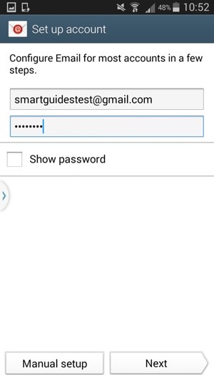 Enter your email address and password. Select Next