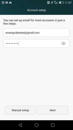 Enter your Gmail or Hotmail address and password. Select Next