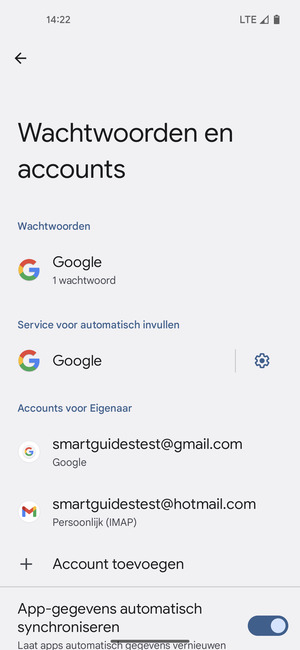Selecteer uw Google-account