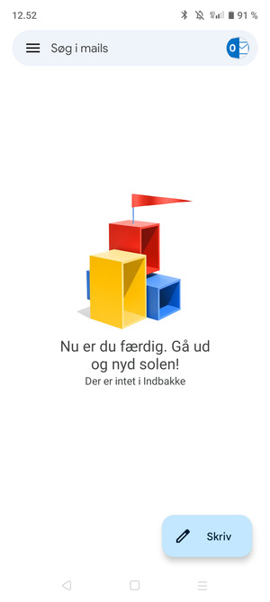 Din Gmail er klar til brug