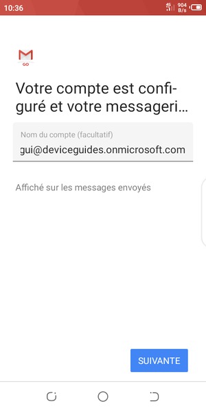 Donnez un nom à votre compte et sélectionnez SUIVANTE