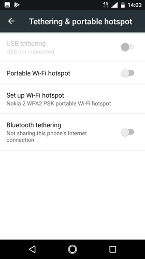Selecteer Set up Wi-Fi hotspot