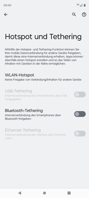 Wählen Sie WLAN-Hotspot