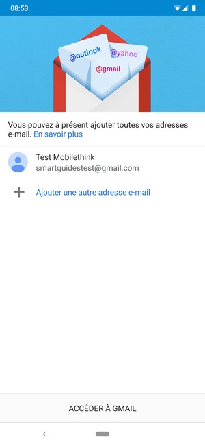 Sélectionnez ACCÉDER  À GMAIL