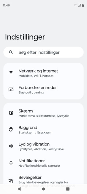 Vælg Netværk og internet