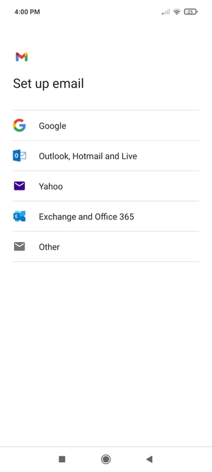 Select  Outlook, Hotmail and Live