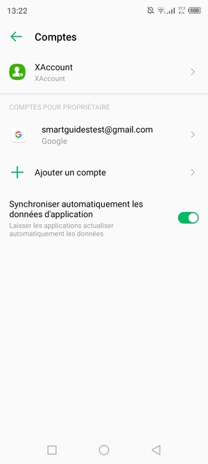 Sélectionnez votre compte Google