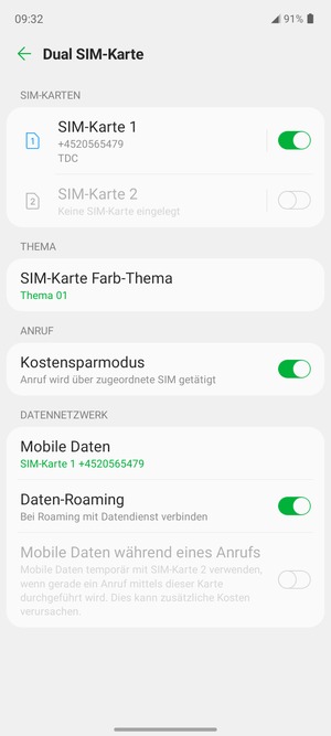 Schalten Sie Daten-Roaming an oder aus