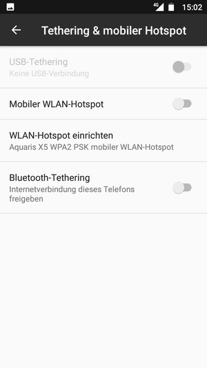 Wählen Sie WLAN-Hotspot einrichten