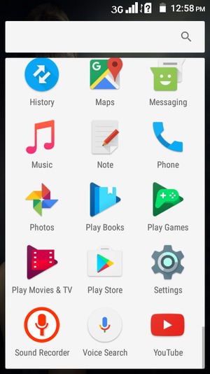Scroll to and select Play Store