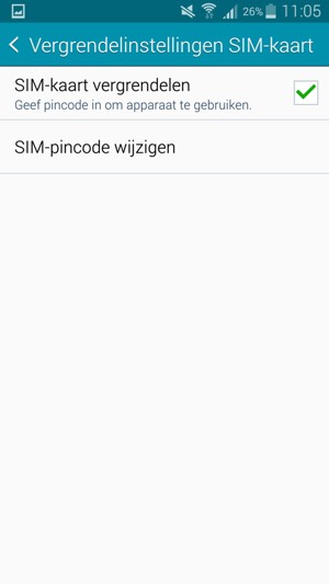 Selecteer SIM-pincode wijzigen