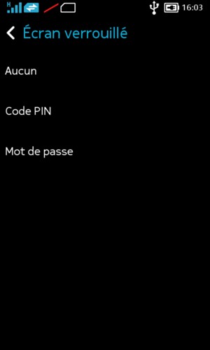 Sélectionnez Code PIN
