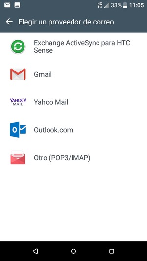 Seleccione Outlook.com (Hotmail)
